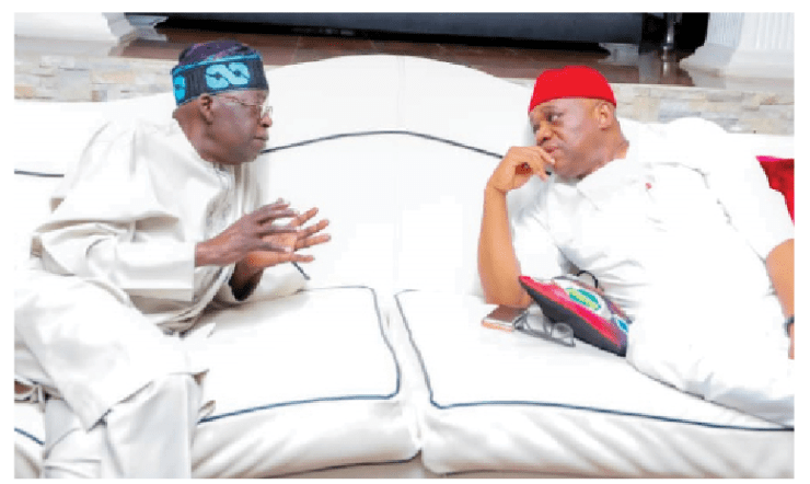 2023 Race: Bola Ahmed Tinubu visits Orji Kalu for closed door meeting