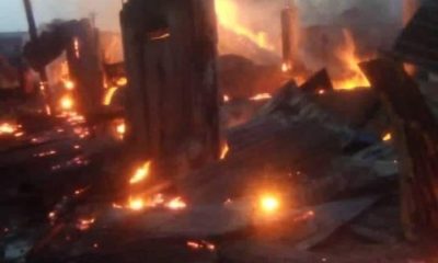Onitsha Main Market Guts Down By Fire, Destroying Police Station and Shops
